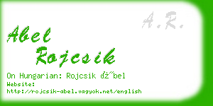 abel rojcsik business card